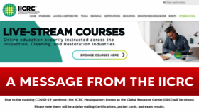 What Iicrc.org website looked like in 2020 (5 years ago)