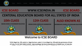 What Indiaicse.in website looked like in 2020 (3 years ago)