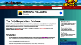 What Items.thedailyneopets.com website looked like in 2020 (3 years ago)