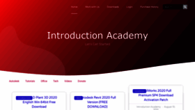 What Introductionacademy.com website looked like in 2020 (3 years ago)