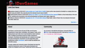 What Idevgames.com website looked like in 2020 (3 years ago)