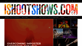 What Ishootshows.com website looked like in 2020 (3 years ago)