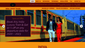 What Indialuxurytrains4u.com website looked like in 2020 (3 years ago)