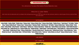 What Indianmatka.mobi website looked like in 2020 (3 years ago)