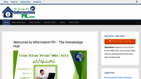 What Informationpk.com website looked like in 2020 (3 years ago)
