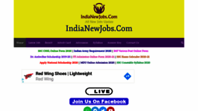 What Indianewjobs.com website looked like in 2020 (3 years ago)