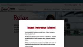 What Intactspecialty.com website looked like in 2020 (3 years ago)