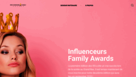 What Influenceursfamilyawards.com website looked like in 2020 (3 years ago)