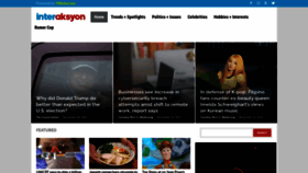 What Interaksyon.com website looked like in 2020 (3 years ago)