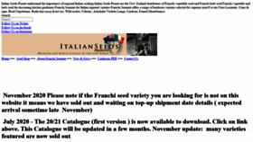 What Italianseedspronto.co.nz website looked like in 2020 (3 years ago)