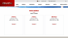 What Isuzu-intl.com website looked like in 2020 (3 years ago)