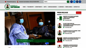 What Interior.gov.ng website looked like in 2020 (3 years ago)