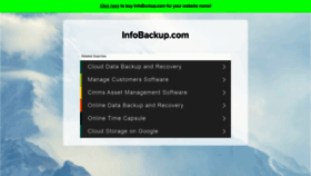 What Infobackup.com website looked like in 2020 (3 years ago)