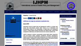 What Ijhpm.com website looked like in 2020 (3 years ago)
