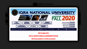 What Inu.edu.pk website looked like in 2020 (3 years ago)