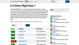 What Isitdownrightnow.co website looked like in 2020 (3 years ago)