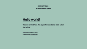 What Investfoxy.com website looked like in 2020 (3 years ago)