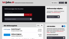 What Ictjobs.ch website looked like in 2020 (3 years ago)