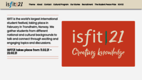 What Isfit.org website looked like in 2020 (3 years ago)