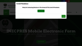 What Inecnigeria.org website looked like in 2020 (4 years ago)
