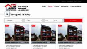 What Immovanhoorick.be website looked like in 2020 (3 years ago)
