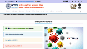What Icmr.org.in website looked like in 2020 (3 years ago)