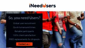 What Ineedusers.com website looked like in 2021 (3 years ago)