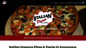 What Italiandreamspizza.com website looked like in 2021 (3 years ago)