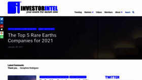 What Investorintel.com website looked like in 2021 (3 years ago)