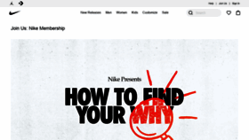 What Insider.nike.com website looked like in 2021 (3 years ago)