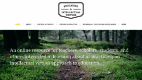 What Intellectualvirtues.org website looked like in 2021 (3 years ago)