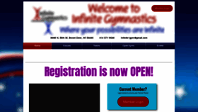 What Infinitegymnastics.com website looked like in 2021 (3 years ago)