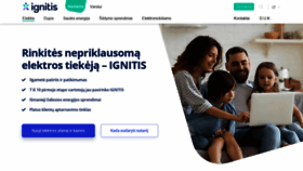 What Ignitis.lt website looked like in 2021 (4 years ago)
