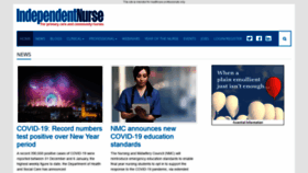 What Independentnurse.co.uk website looked like in 2021 (3 years ago)