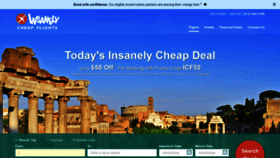 What Insanelycheapflights.com website looked like in 2021 (3 years ago)