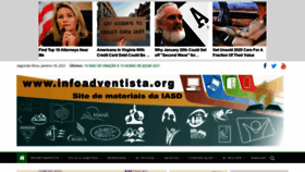 What Infoadventista.org website looked like in 2021 (3 years ago)
