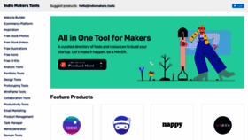 What Indiemakers.tools website looked like in 2021 (3 years ago)
