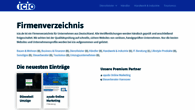 What Icio.de website looked like in 2021 (3 years ago)