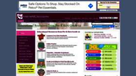 What Internet4classrooms.com website looked like in 2021 (3 years ago)