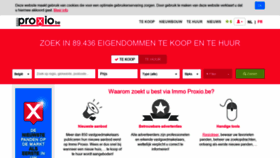 What Immoproxio.be website looked like in 2021 (4 years ago)