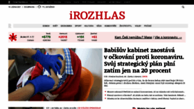 What Irozhlas.cz website looked like in 2021 (3 years ago)
