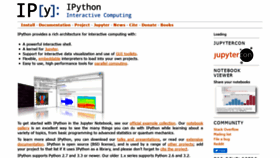 What Ipython.org website looked like in 2021 (3 years ago)