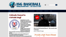 What Isgbaseball.com website looked like in 2021 (3 years ago)