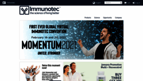 What Immunotec.com website looked like in 2021 (3 years ago)