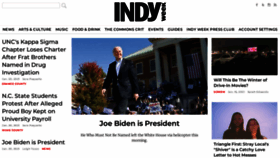 What Indyweek.com website looked like in 2021 (3 years ago)
