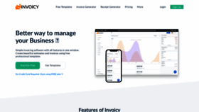 What Invoicy.io website looked like in 2021 (3 years ago)