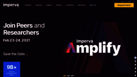What Imperva.com website looked like in 2021 (3 years ago)