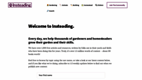What Insteading.com website looked like in 2021 (3 years ago)