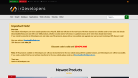 What Irdevelopers.com website looked like in 2021 (3 years ago)