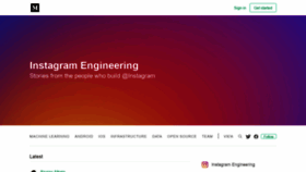 What Instagram-engineering.com website looked like in 2021 (3 years ago)